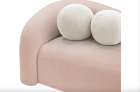 Image 2 of Teddy Faux Shearling Fabric Sofa (4 colors)