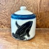 Whale Jar w/Lid