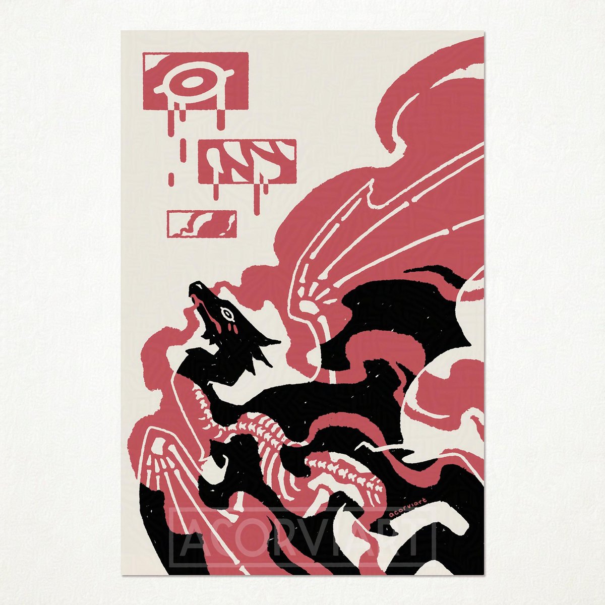 wyvern-skeleton-postcard-print-acorviart