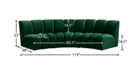 Image 5 of Arc Modular Velet Sofa (7 colors avail.)