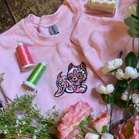Image 1 of Baby Pink Tribal Cat Unisex Sweatshirt