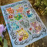 Image 2 of A4 Tribal Cat Print