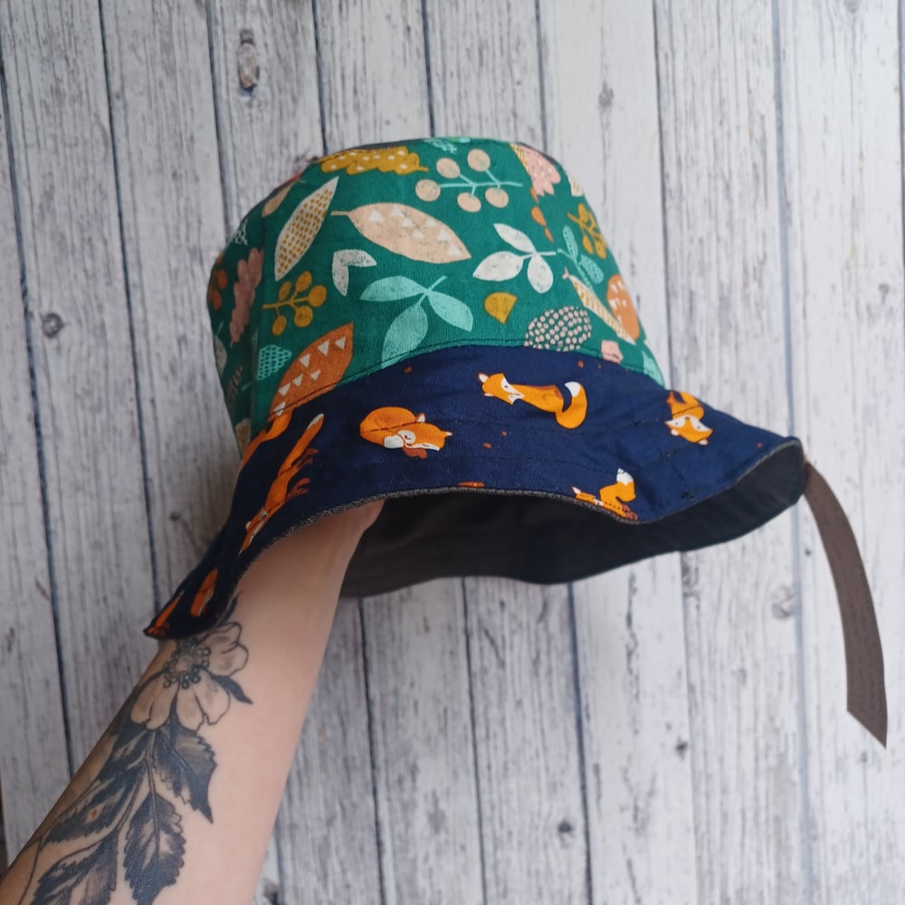 Image of Reversible Bucket Hat- The Patchwork One