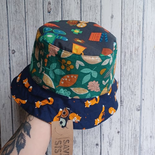Image of Reversible Bucket Hat- The Patchwork One