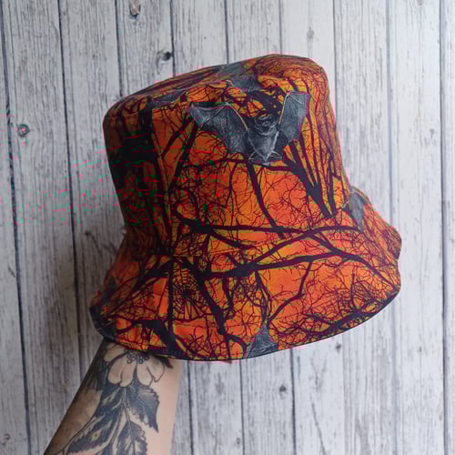 Image of Reversible Bucket Hat- The Spooky One