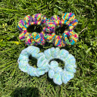 Rainbow Crochet Scrunchies 