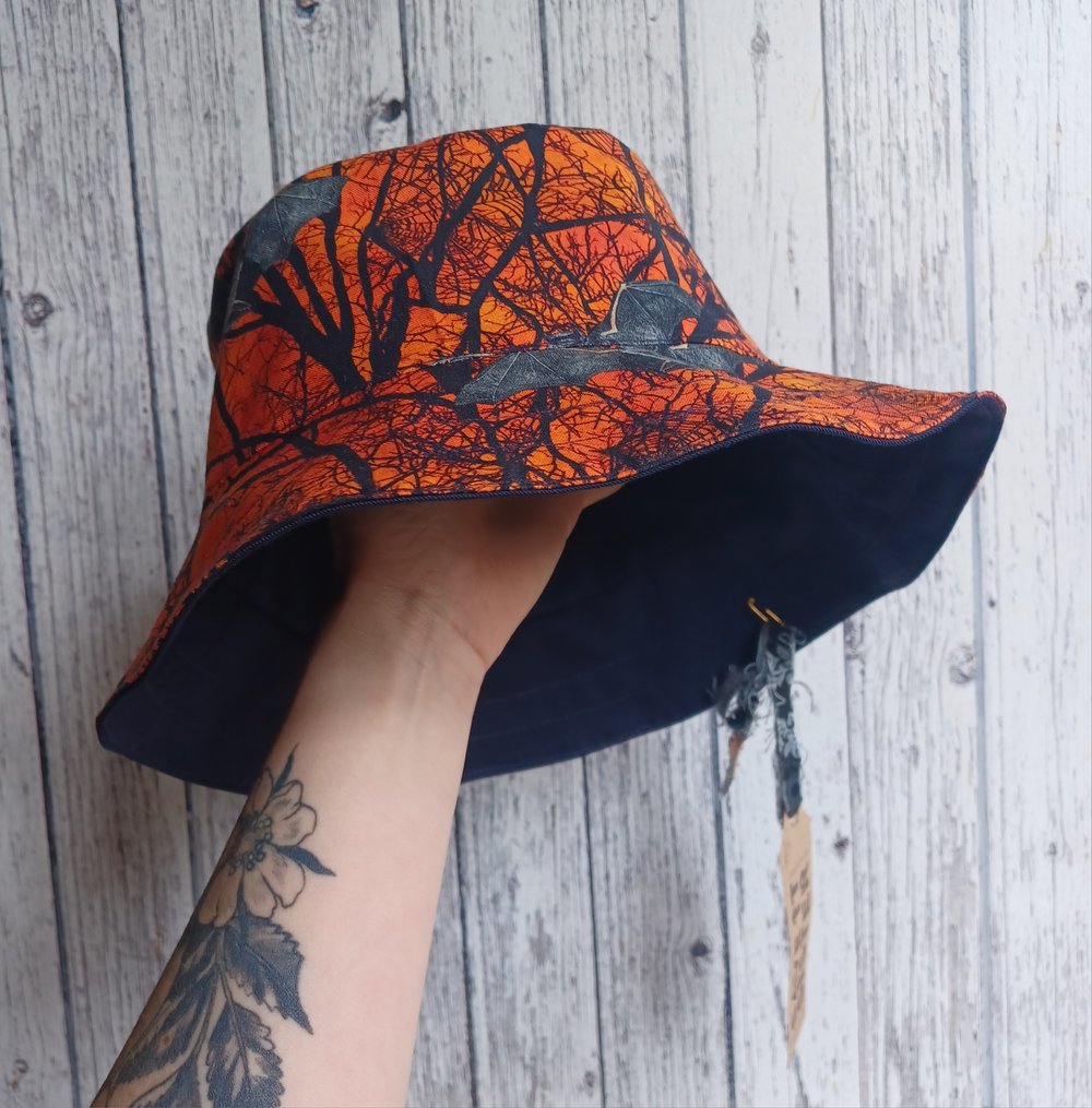 Image of Reversible Bucket Hat- The Spooky One