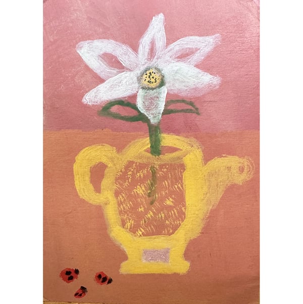 Image of Healing Cardboard: Teapot, Daisy, Landybugs