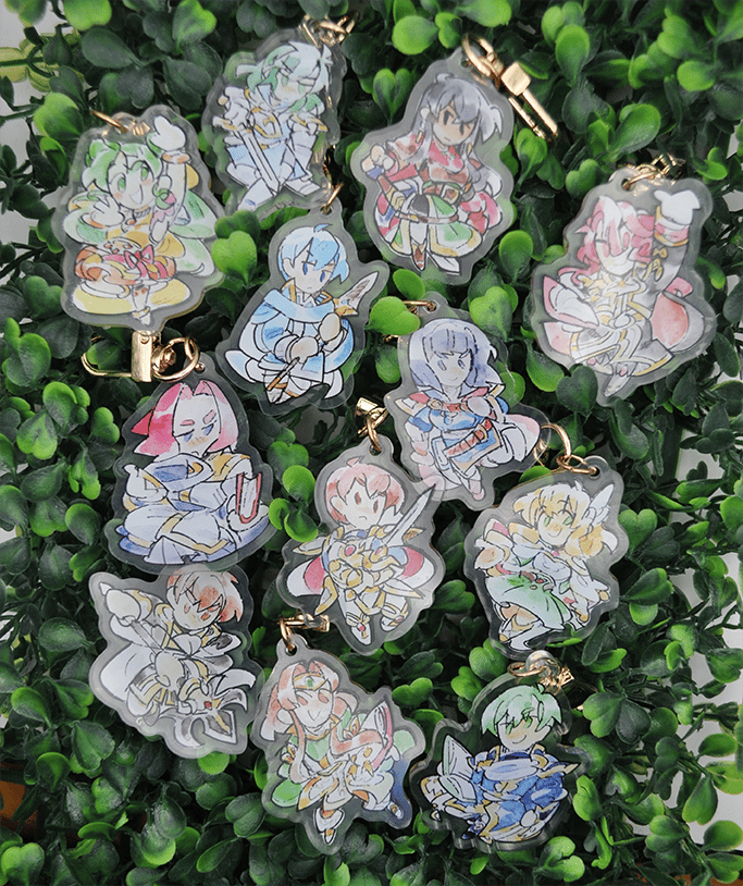 Image of CLASSIC Fire Emblem (FE4-FE10) Acrylic Painted Charms