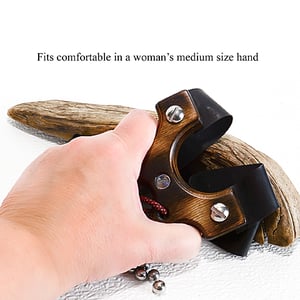 Image of Wooden Slingshot, Birchwood Sling Shot, Pyrolsis Technique of Wood Burning, Wood Catapult