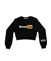 Image 2 of BREED ME CROPPED CREWNECK