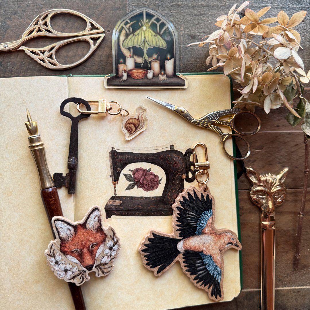 Image of Eurasian Jay Wooden Keychain