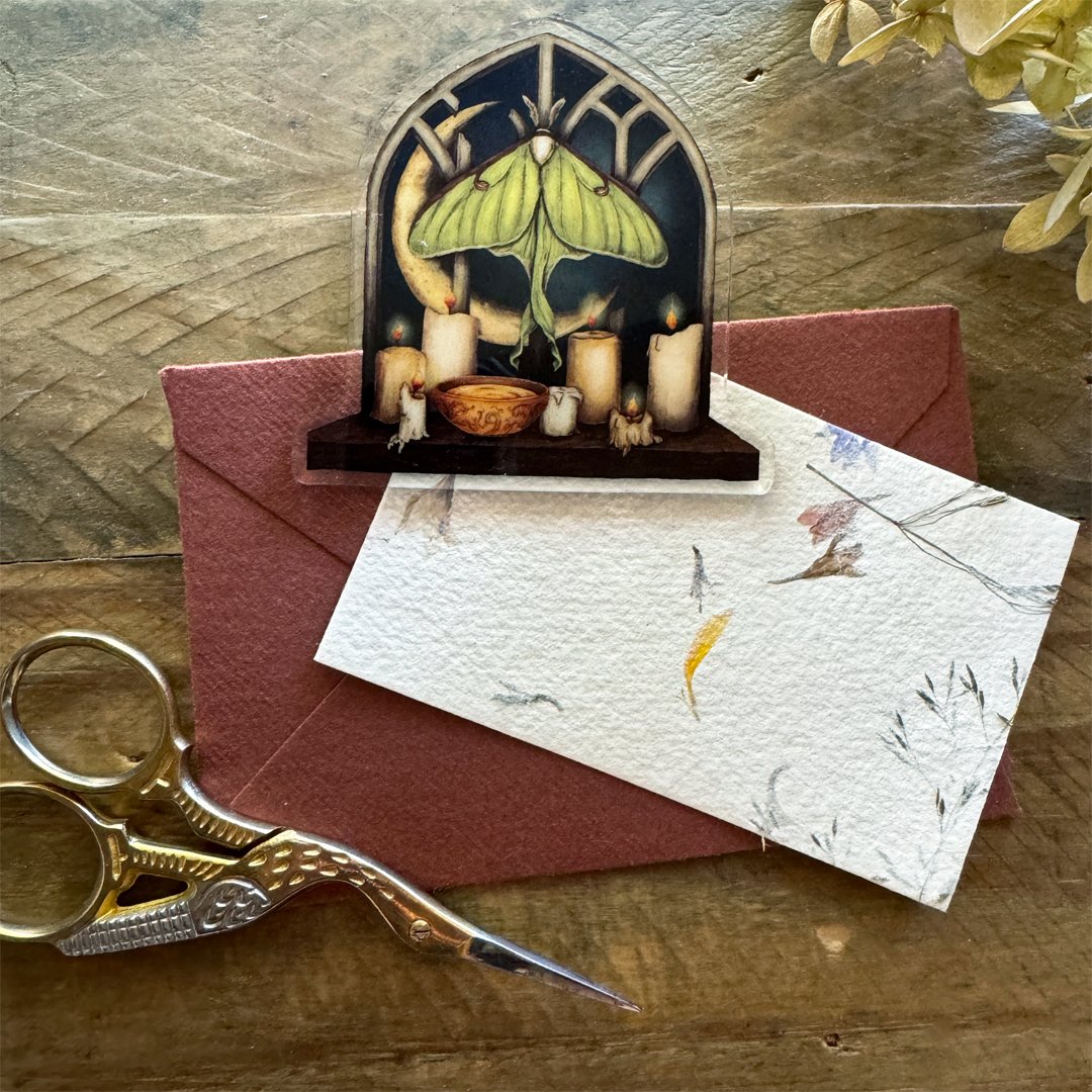 Image of Luna Moth Binder Clip