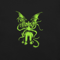 Image 2 of C’Thulhu Kitty In Green Black T-Shirt