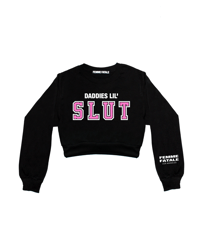 Image 1 of SCENE SLUT CROPPED CREWNECK