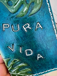 Image 5 of Leather Passport Carrier - Pura Vida
