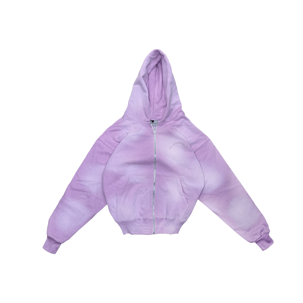 Image of Sun faded Bubblegum Zip hoodie