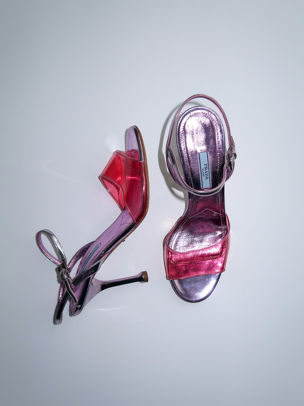 Prada Pink Metallic PVC Heels EU 39 G.IRL Co