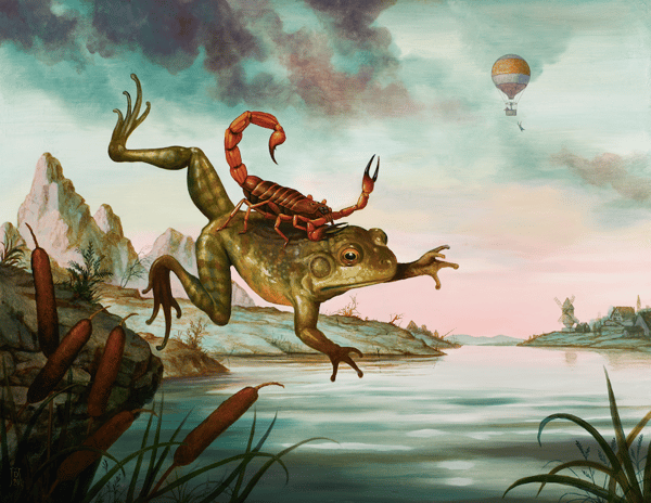 Image of "The Scorpion and the Frog" 16x20 Archival print