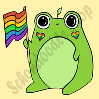 Image 2 of Pride Frog Sticker