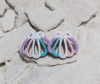 Big Seashell Rhinestone Studs 