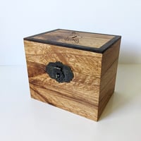 Image 1 of Keepsake Chest - Wood Chest - Tanoak with Figured Walnut Inlay