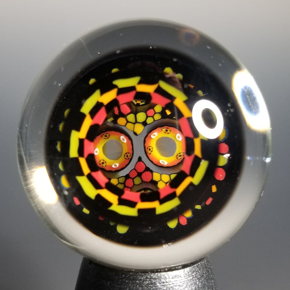 Image of 47mm Rasta Wormhole triple layer marble 