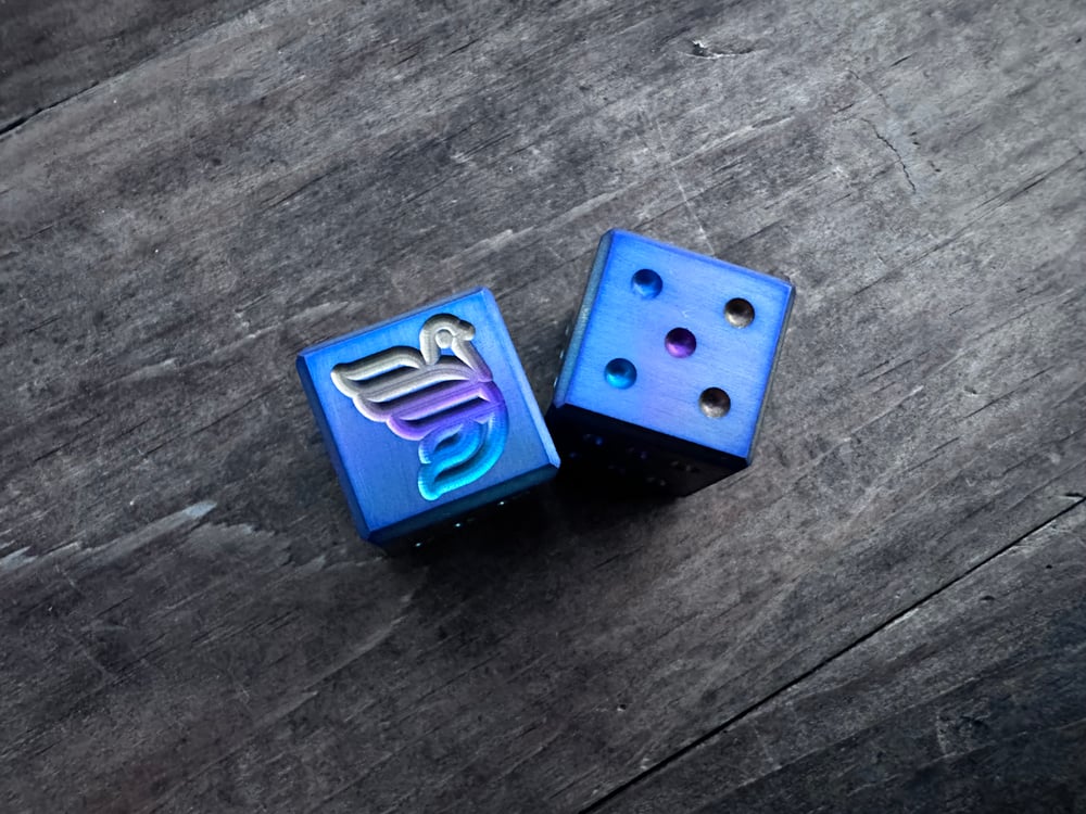 Image of Set of Anodized Titanium Dice