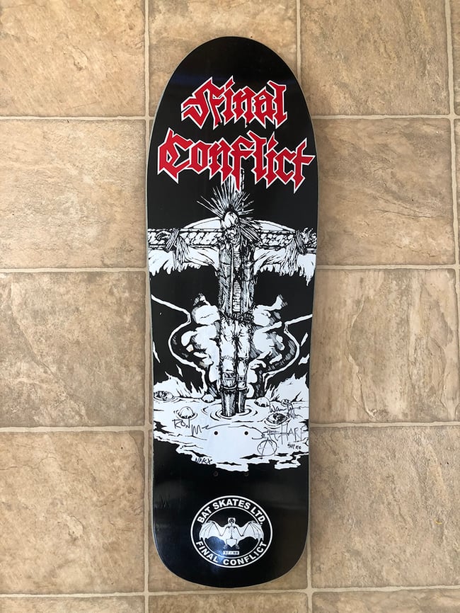 Final Conflict Skateboard [signed]  Bat Skates #3/50