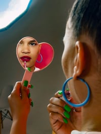 Image 2 of Heart Rhinestones Makeup Mirror 