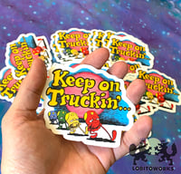 Image 1 of Toedscool - Keep on Truckin' parody sticker