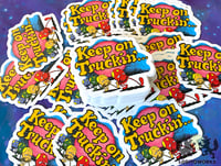 Image 2 of Toedscool - Keep on Truckin' parody sticker