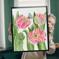 Image 1 of Parrot Tulips- Poster Print