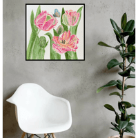 Image 10 of Parrot Tulips- Poster Print