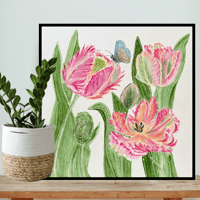 Image 17 of Parrot Tulips- Poster Print