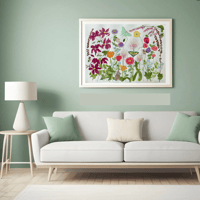Image 1 of Garden Fireworks- Poster Print