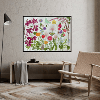 Image 3 of Garden Fireworks- Poster Print