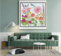 Image 4 of Dahlia Garden- Poster Print