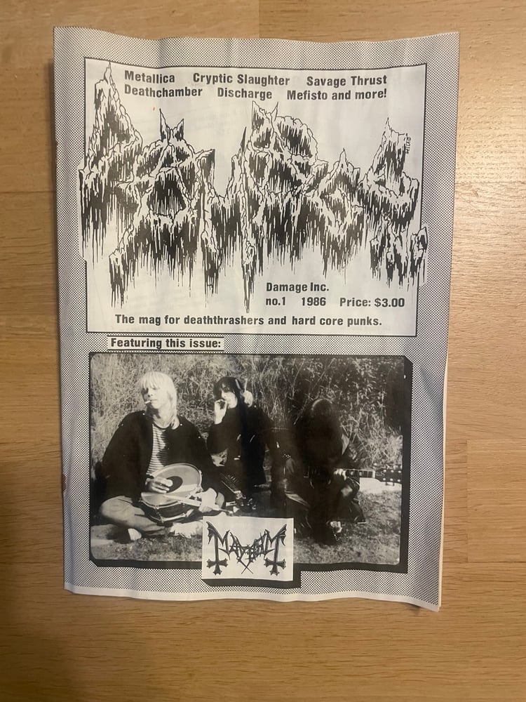 Image of Damage inc zine 1986 by Maniac