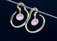 Image 1 of Sunburst Ear Hangers - Stainless Steel 316L - 4mm - Gold - Gauges - Tunnels - Plugs - Ear Weights