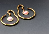 Image 2 of Sunburst Ear Hangers - Stainless Steel 316L - 4mm - Gold - Gauges - Tunnels - Plugs - Ear Weights