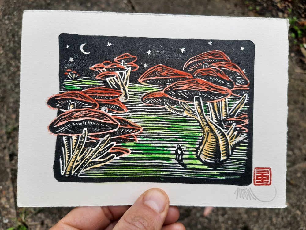 GIANT MUSHROOM FOREST (Colour Miniprint)