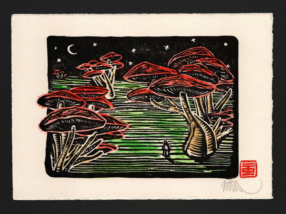 GIANT MUSHROOM FOREST (Colour Miniprint)