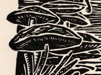 Image 4 of GIANT MUSHROOM FOREST (Black & White Miniprint)