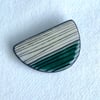 Green Glazed Contemporary Ceramic Brooch, Textured Porcelain