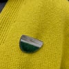 Green Glazed Contemporary Ceramic Brooch, Textured Porcelain