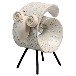 Image of Ram Ceramic Statue in Matte Colours