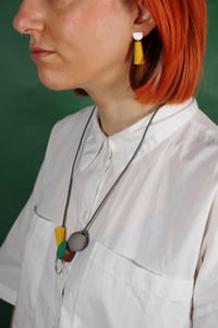 Image 4 of Shape and Form Necklace - Mustard and Elephant