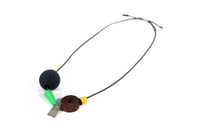 Image 1 of Shape and Form Necklace - Midnight, Pistachio and Custard