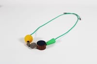 Image 1 of Shape and Form Necklace - Mustard and Pistachio 